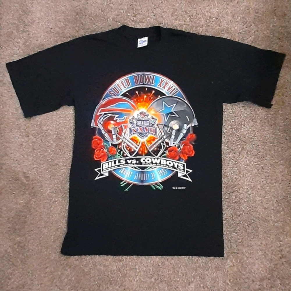 1993 Super Bowl faceoff shirt szM